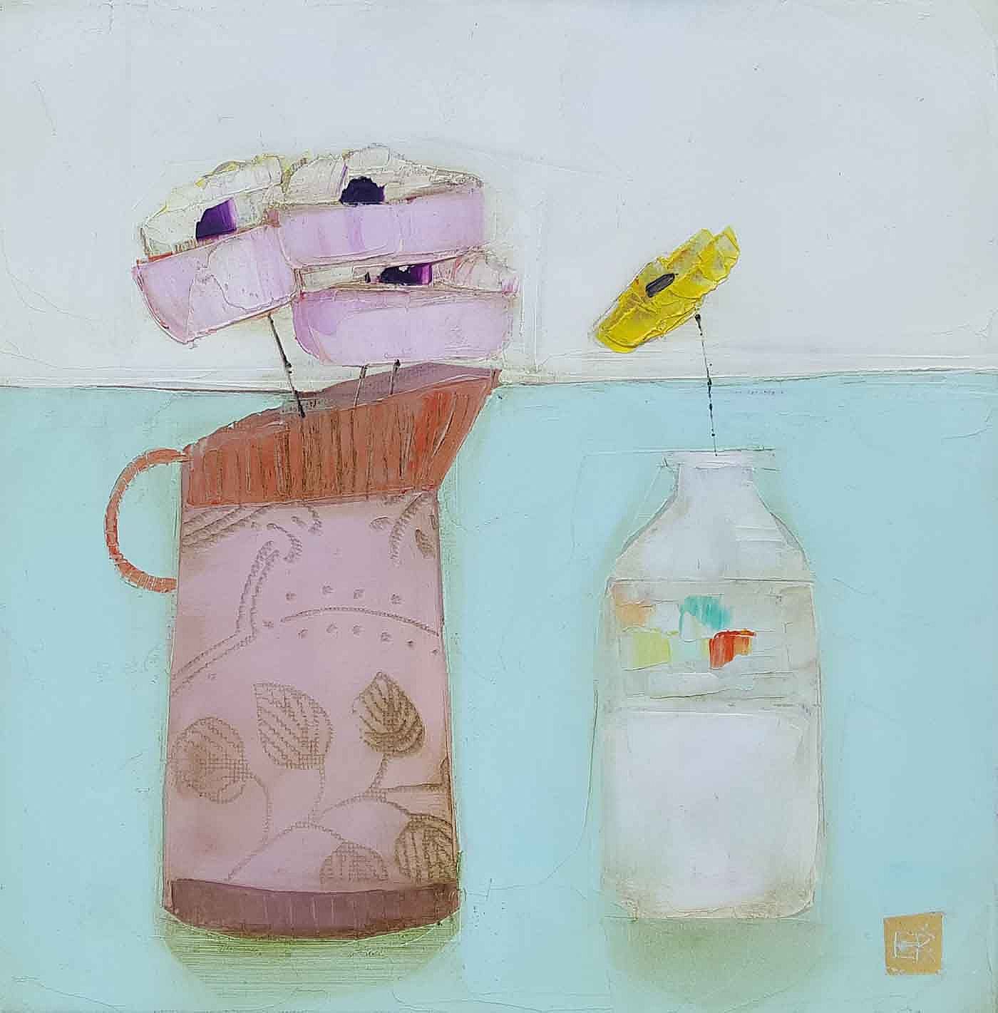 Eithne  Roberts - Pink jug white bottle 